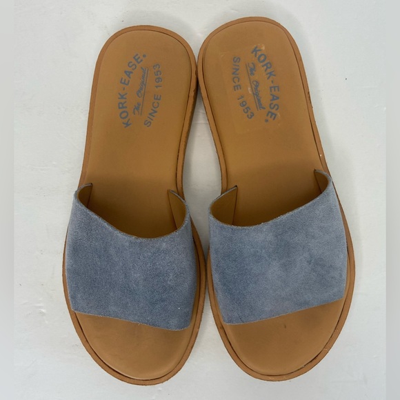 Kork-Ease Shoes - Kork Ease Women's Slip On Sandals Size 6 M Suede Blue Summer Boho Casual Comfort